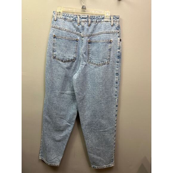Talbots Mom Jeans Petite size 12P High Waist light wash Vintage Tapered Denim - Picture 2 of 8